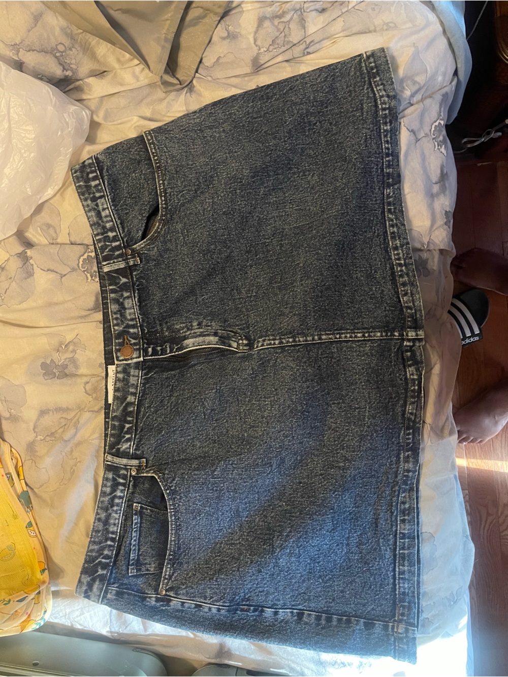 Ashley Stewart Dark Blue Denim Mini Skirt